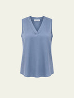 Duo V-Neck Sleeveless Vegan Silk® Blouse