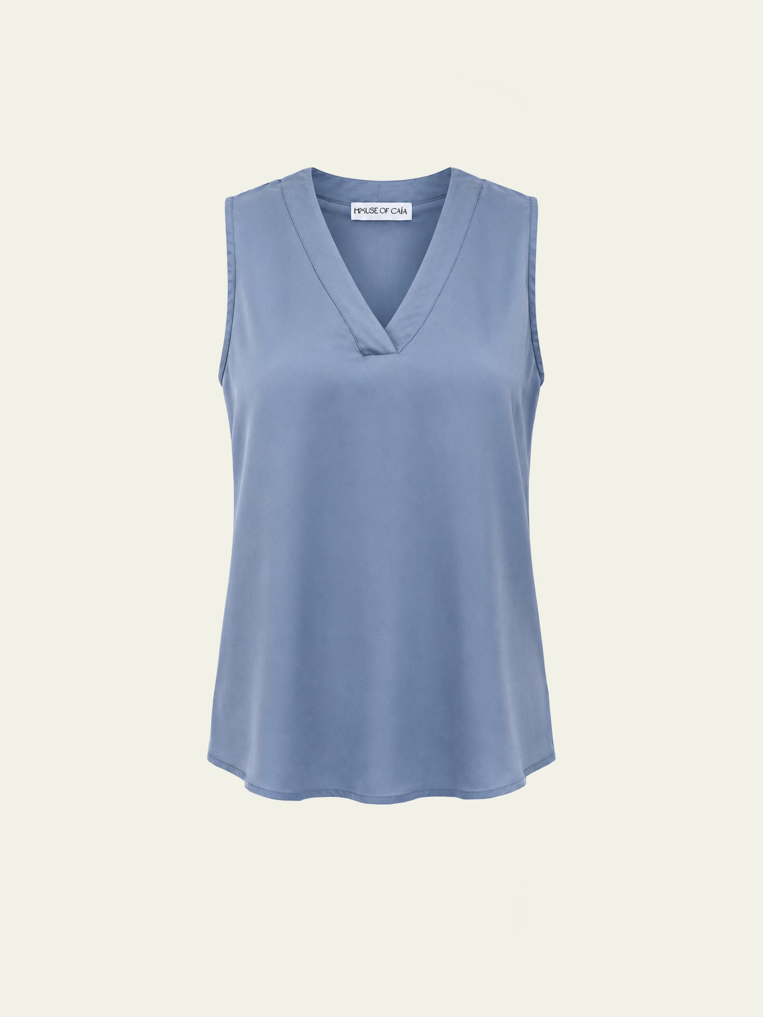 Duo V-Neck Sleeveless Vegan Silk® Blouse