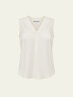 Duo V-Neck Sleeveless Vegan Silk® Blouse