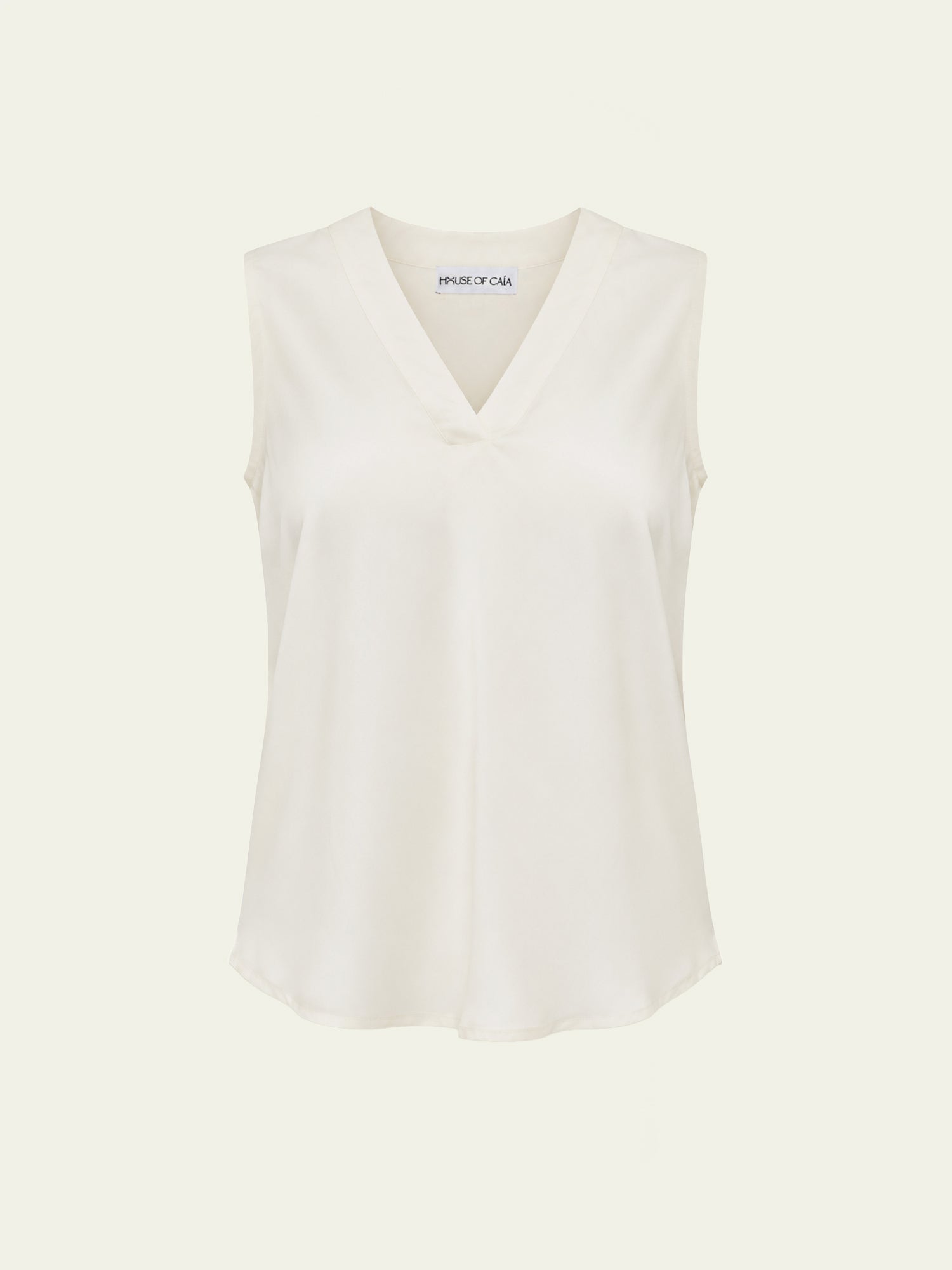 Duo V-Neck Sleeveless Vegan Silk® Blouse