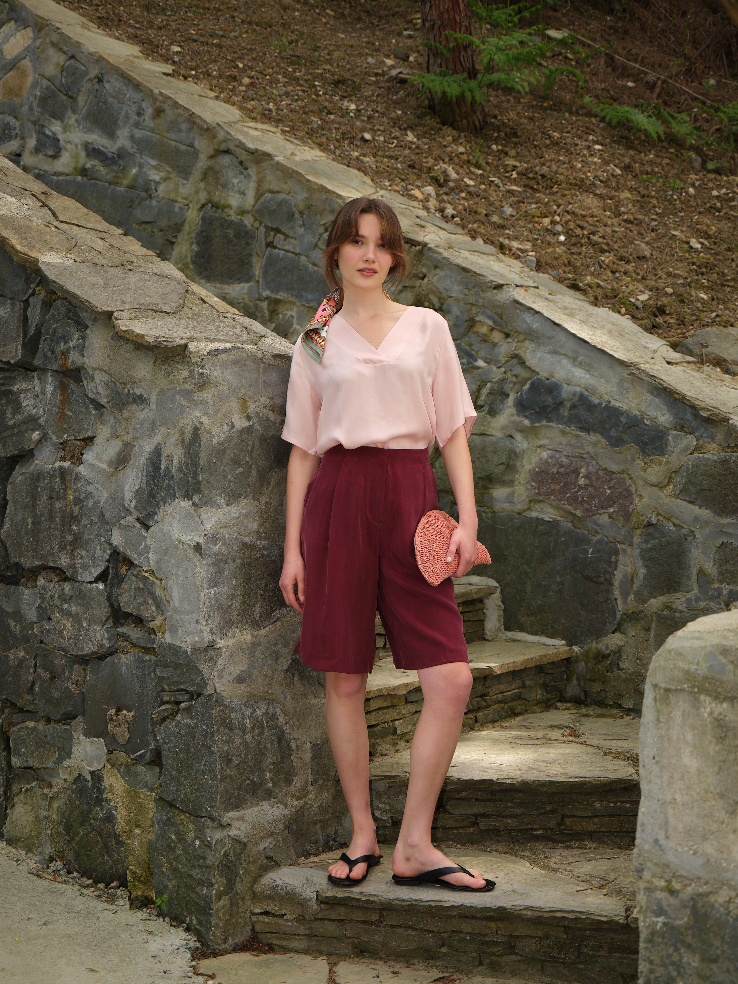 Uno V-Neck Vegan Silk® Blouse