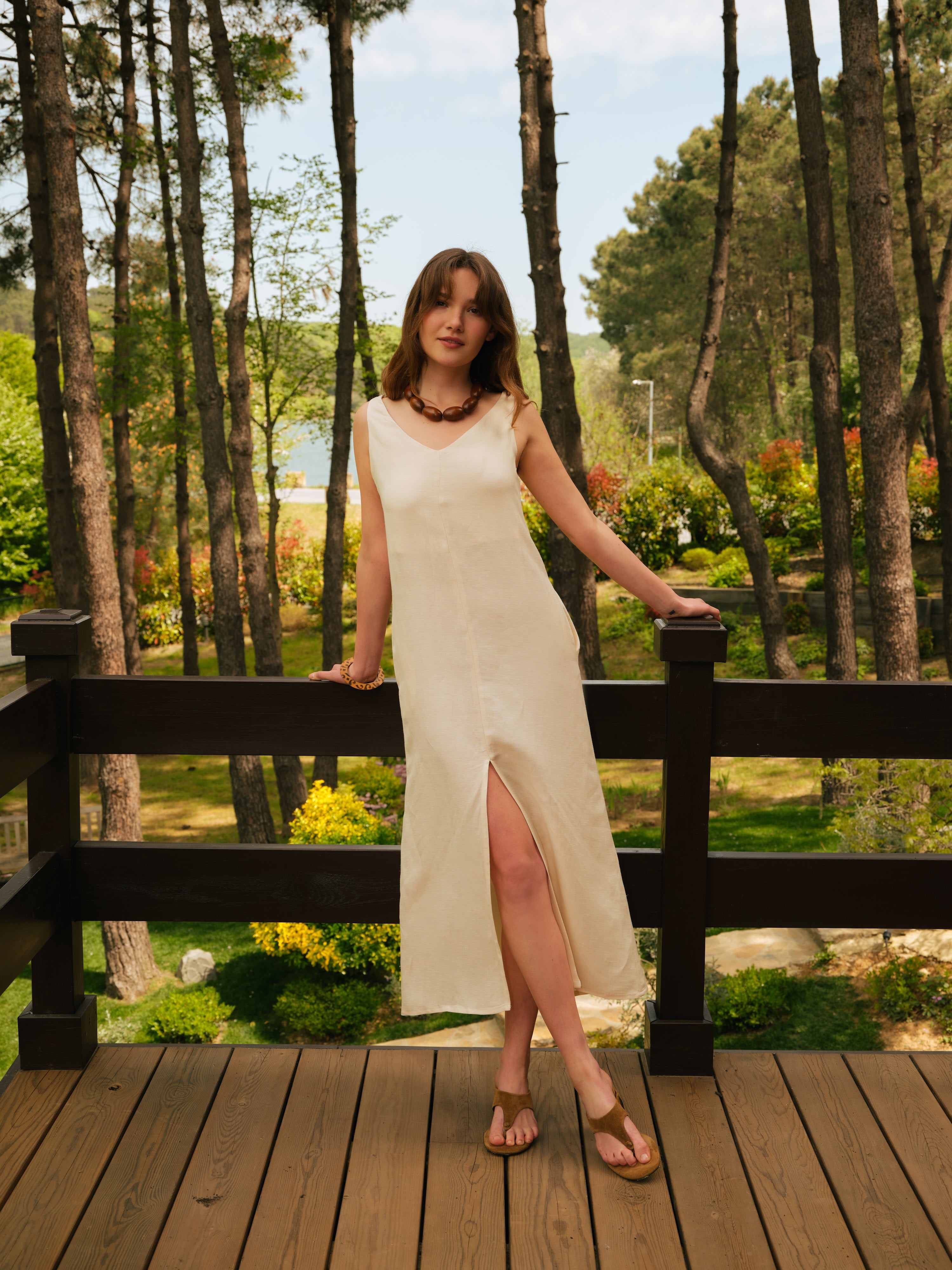 Sirocco Cupro®-Linen Blend Dress
